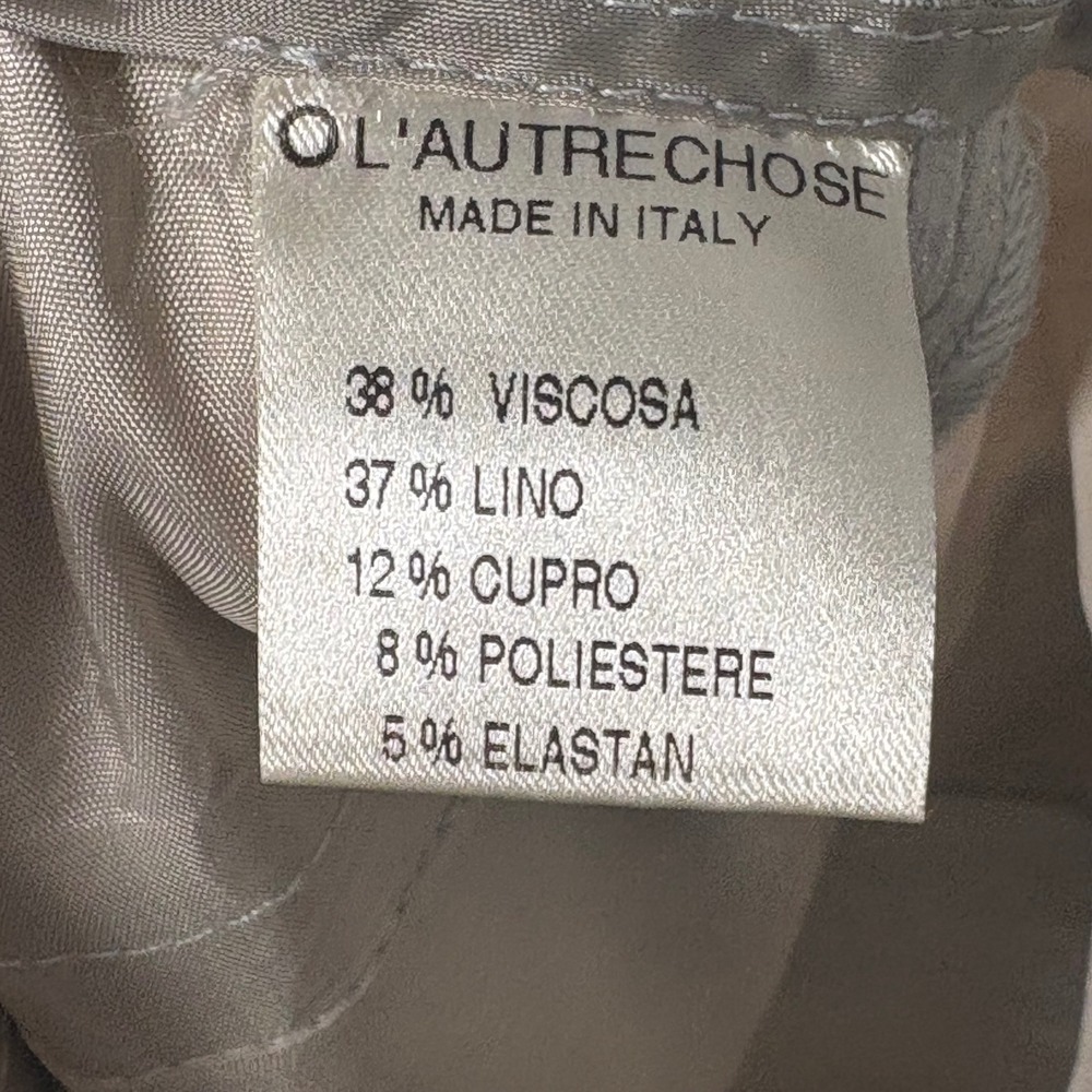 L'Autre Chose Metallic Silver Shimmer Flare Pants Womens US 4 IT 40 - Picture 14 of 15